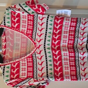 JOLLIDAYS BRAND WOMEN'S RED AND WHITE SHORT SLEEVES TEE SHIRT SIZE XS